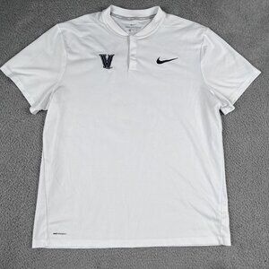 Nike Villanova Mens White Aeroreact Athletic Golf Shirt Sz XXL